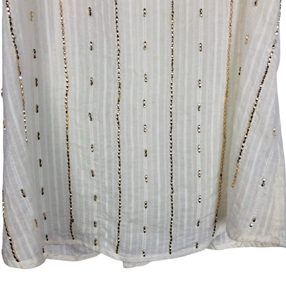 SAKS OFF THE 5TH | White and Gold Blouse - Picture 4 of 8